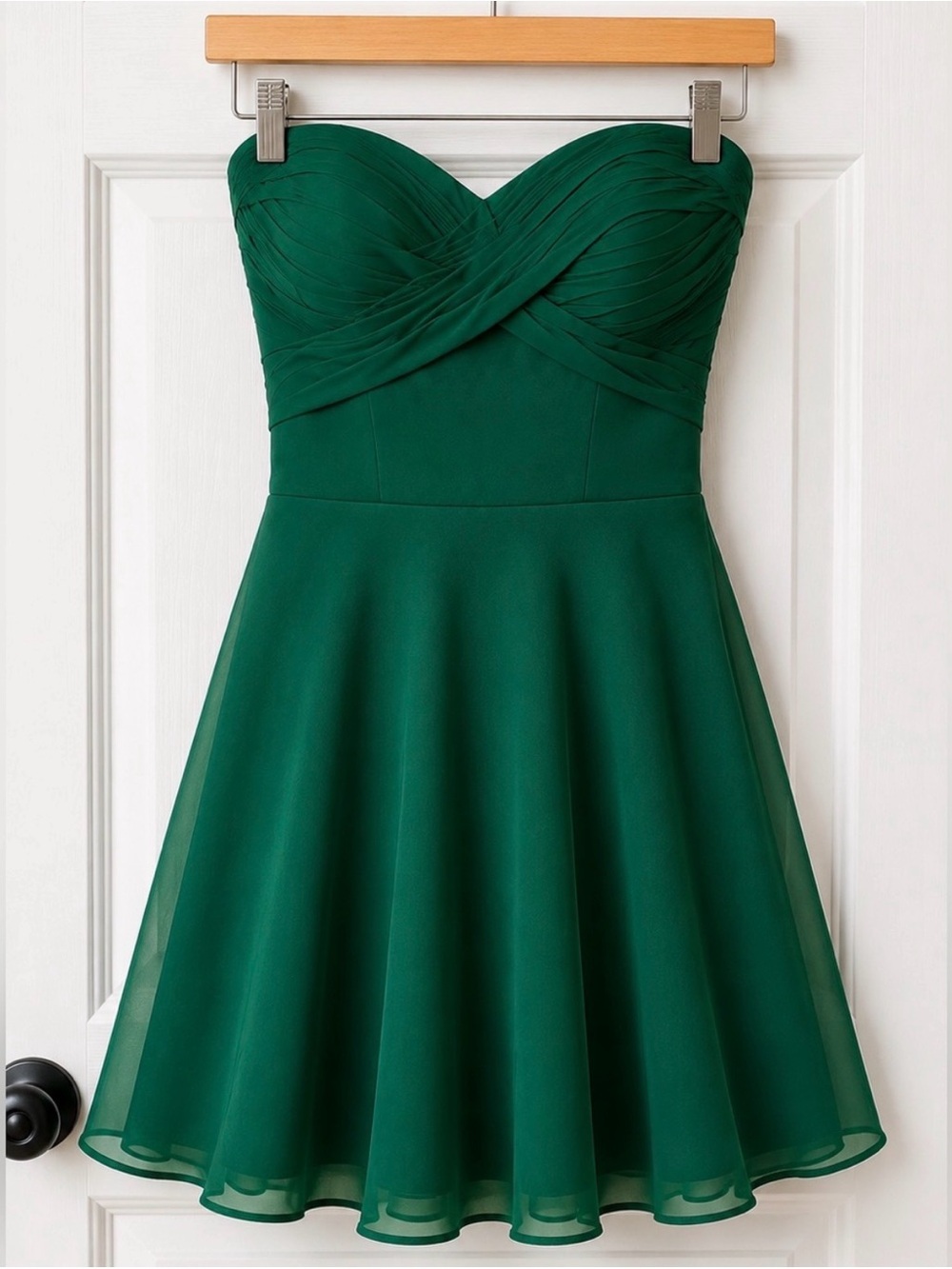 Watters & Watters Emerald Green Strapless Sweetheart Formal Dress Size 4
